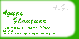 agnes flautner business card